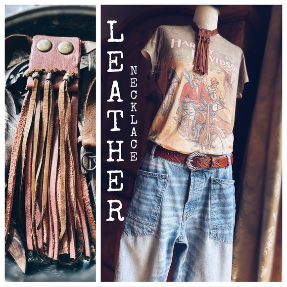 Artisan Made Jewelry - Necklace Leather Artisan Made By Me